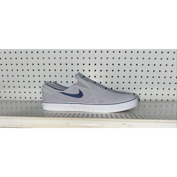 Nike SB Janoski+ Mens Suede Slip On Athletic Skate Shoes Size 8.5 Gray Blue